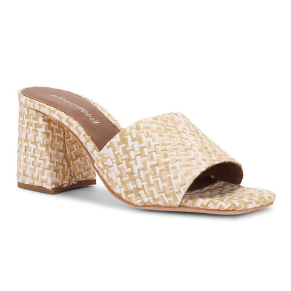 Jeffrey Campbell Mix It Heel in White & Tan – EUC Size 8
